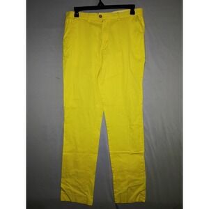 Royal & Awesome Pants Mens 36x34 Yellow Golf Trousers Fun Costume Loud Style